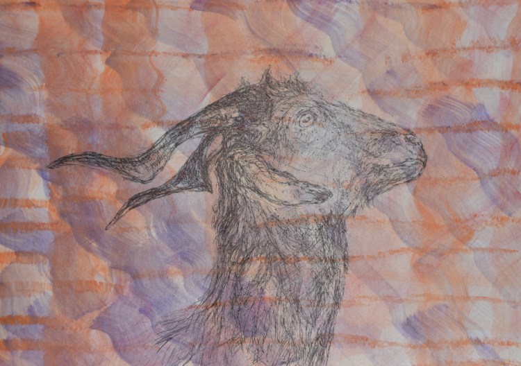 Warm Movement. Ink and Watercolour