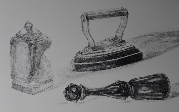 6. Michelle Zuccolo, Connected, Charcoal on Paper, h 50cm x w70 cm, 2018